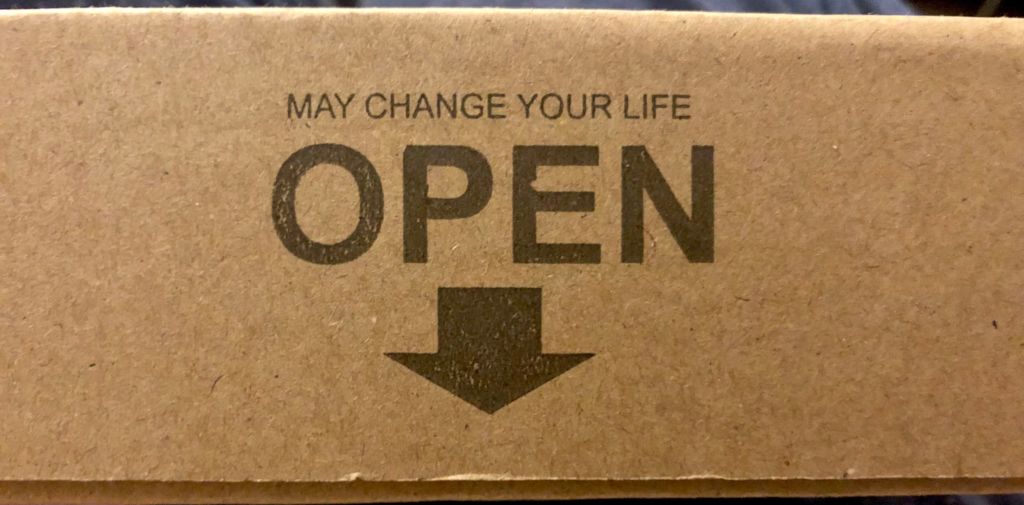 Side of the box says MAY CHANGE YOUR LIFE